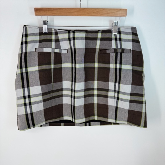 Adidas x Ivy Park Plaid High Rise Front Pocket Mini Skirt - Picture 1 of 3
